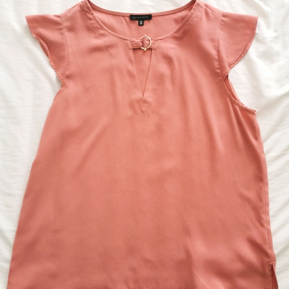 Dynamite Coral Top in Small